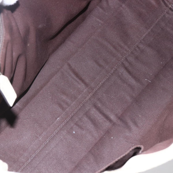 GUCCI GG Supreme Tote Bag PVC Beige Silver 114595 Auth 147642