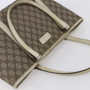 GUCCI GG Supreme Tote Bag PVC Beige Silver 114595 Auth 147642-6