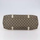 GUCCI GG Supreme Tote Bag PVC Beige Silver 114595 Auth 147642-5