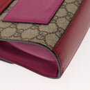 GUCCI Small Padlock Chain Shoulder Bag PVC Beige Gold 409487 Auth 147643-16