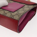 GUCCI Small Padlock Chain Shoulder Bag PVC Beige Gold 409487 Auth 147643-17