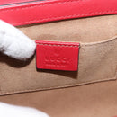 GUCCI Small Padlock Chain Shoulder Bag PVC Beige Gold 409487 Auth 147643-19