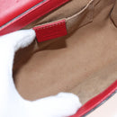 GUCCI Small Padlock Chain Shoulder Bag PVC Beige Gold 409487 Auth 147643-11