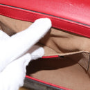 GUCCI Small Padlock Chain Shoulder Bag PVC Beige Gold 409487 Auth 147643-22