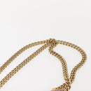 GUCCI Small Padlock Chain Shoulder Bag PVC Beige Gold 409487 Auth 147643-14