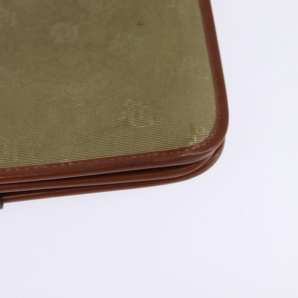 Christian Dior Shoulder Bag Nylon Beige Gold Auth 147658