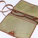 Christian Dior Shoulder Bag Nylon Beige Gold Auth 147658-10