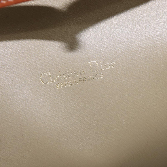 Christian Dior Shoulder Bag Nylon Beige Gold Auth 147658