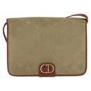 Christian Dior Shoulder Bag Nylon Beige Gold Auth 147658-13