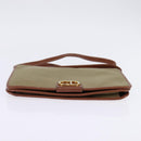 Christian Dior Shoulder Bag Nylon Beige Gold Auth 147658-5