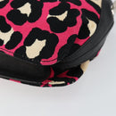 BOTTEGA VENETA Shoulder Bag Canvas Outlet Silver Pink Auth 147659-8