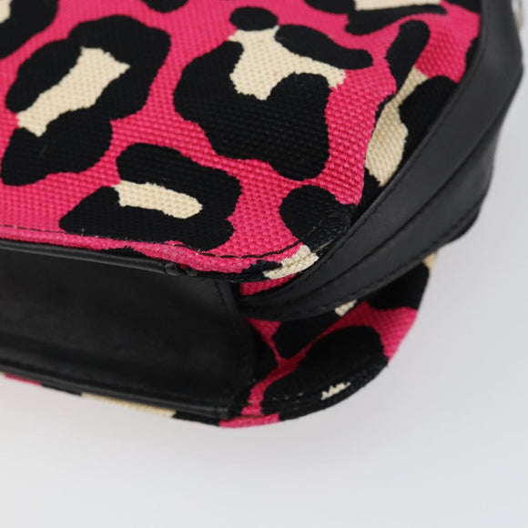 BOTTEGA VENETA Shoulder Bag Canvas Outlet Silver Pink Auth 147659