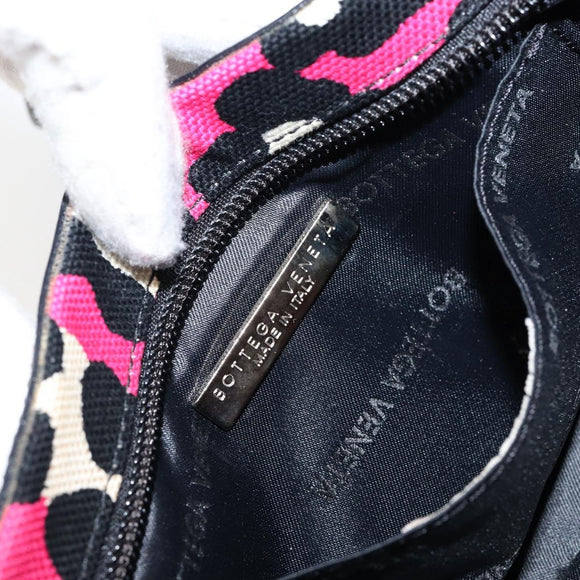 BOTTEGA VENETA Shoulder Bag Canvas Outlet Silver Pink Auth 147659