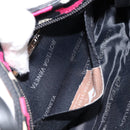 BOTTEGA VENETA Shoulder Bag Canvas Outlet Silver Pink Auth 147659-23