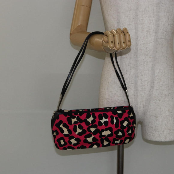 BOTTEGA VENETA Shoulder Bag Canvas Outlet Silver Pink Auth 147659