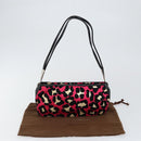 BOTTEGA VENETA Shoulder Bag Canvas Outlet Silver Pink Auth 147659-12