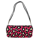 BOTTEGA VENETA Shoulder Bag Canvas Outlet Silver Pink Auth 147659-2