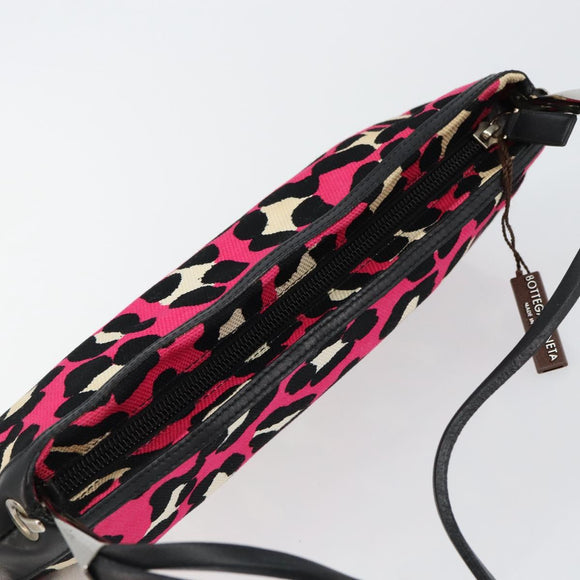 BOTTEGA VENETA Shoulder Bag Canvas Outlet Silver Pink Auth 147659