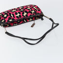 BOTTEGA VENETA Shoulder Bag Canvas Outlet Silver Pink Auth 147659-7