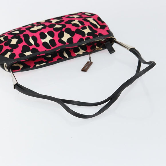 BOTTEGA VENETA Shoulder Bag Canvas Outlet Silver Pink Auth 147659