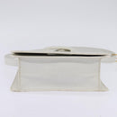 LOEWE Barcelona Hand Bag Leather 2way White Gold Auth 147666-5