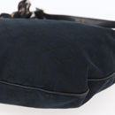 GUCCI GG Canvas Shoulder Bag Black Gold 155563 Auth 147670V-9