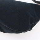 GUCCI GG Canvas Shoulder Bag Black Gold 155563 Auth 147670V-15