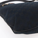 GUCCI GG Canvas Shoulder Bag Black Gold 155563 Auth 147670V-16