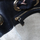 GUCCI GG Canvas Shoulder Bag Black Gold 155563 Auth 147670V-18