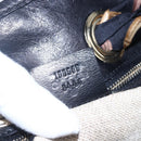 GUCCI GG Canvas Shoulder Bag Black Gold 155563 Auth 147670V-11