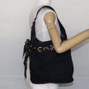 GUCCI GG Canvas Shoulder Bag Black Gold 155563 Auth 147670V-22