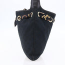 GUCCI GG Canvas Shoulder Bag Black Gold 155563 Auth 147670V-4