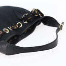 GUCCI GG Canvas Shoulder Bag Black Gold 155563 Auth 147670V-7