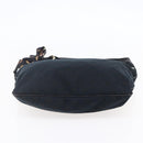 GUCCI GG Canvas Shoulder Bag Black Gold 155563 Auth 147670V-5