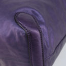 GUCCI Galaku Chain Shoulder Bag Leather Purple Silver 228560 Auth 147671-10