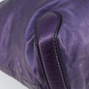 GUCCI Galaku Chain Shoulder Bag Leather Purple Silver 228560 Auth 147671-11