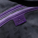 GUCCI Galaku Chain Shoulder Bag Leather Purple Silver 228560 Auth 147671-16