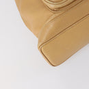 CHANEL Backpack Caviar Skin Beige Gold CC Auth 147672-16
