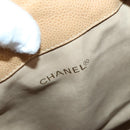 CHANEL Backpack Caviar Skin Beige Gold CC Auth 147672-18