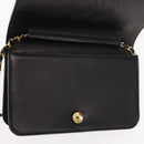 CHANEL Matelasse Chain Shoulder Bag Lamb Skin Black Gold CC Auth 147673-21
