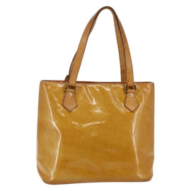 LOUIS VUITTON Monogram Vernis Houston Hand Bag Beige M91004 LV Auth 147674