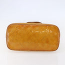 LOUIS VUITTON Monogram Vernis Houston Hand Bag Beige M91004 LV Auth 147674-5