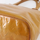 LOUIS VUITTON Monogram Vernis Houston Hand Bag Beige M91004 LV Auth 147674-15