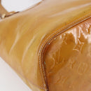 LOUIS VUITTON Monogram Vernis Houston Hand Bag Beige M91004 LV Auth 147674-16