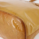 LOUIS VUITTON Monogram Vernis Houston Hand Bag Beige M91004 LV Auth 147674-17