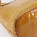 LOUIS VUITTON Monogram Vernis Houston Hand Bag Beige M91004 LV Auth 147674-9