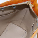 LOUIS VUITTON Monogram Vernis Houston Hand Bag Beige M91004 LV Auth 147674-19