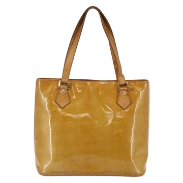 LOUIS VUITTON Monogram Vernis Houston Hand Bag Beige M91004 LV Auth 147674 - 0