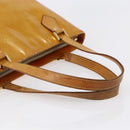 LOUIS VUITTON Monogram Vernis Houston Hand Bag Beige M91004 LV Auth 147674-7