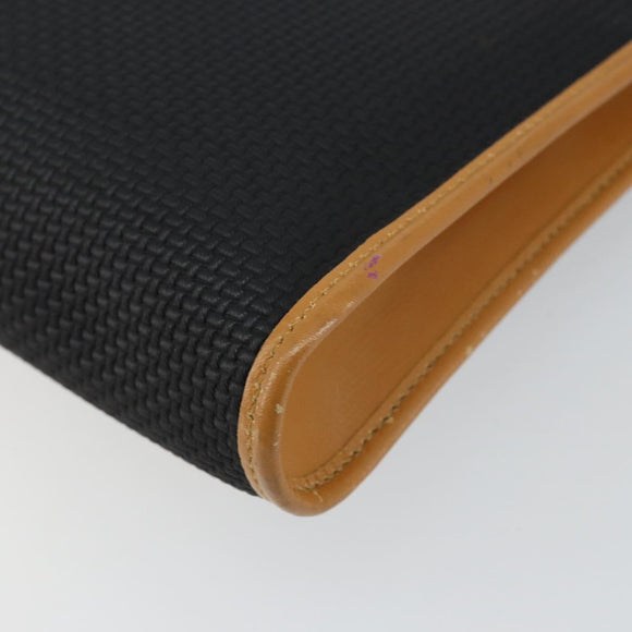 SAINT LAURENT Shoulder Bag PVC Black Gold Auth 147681